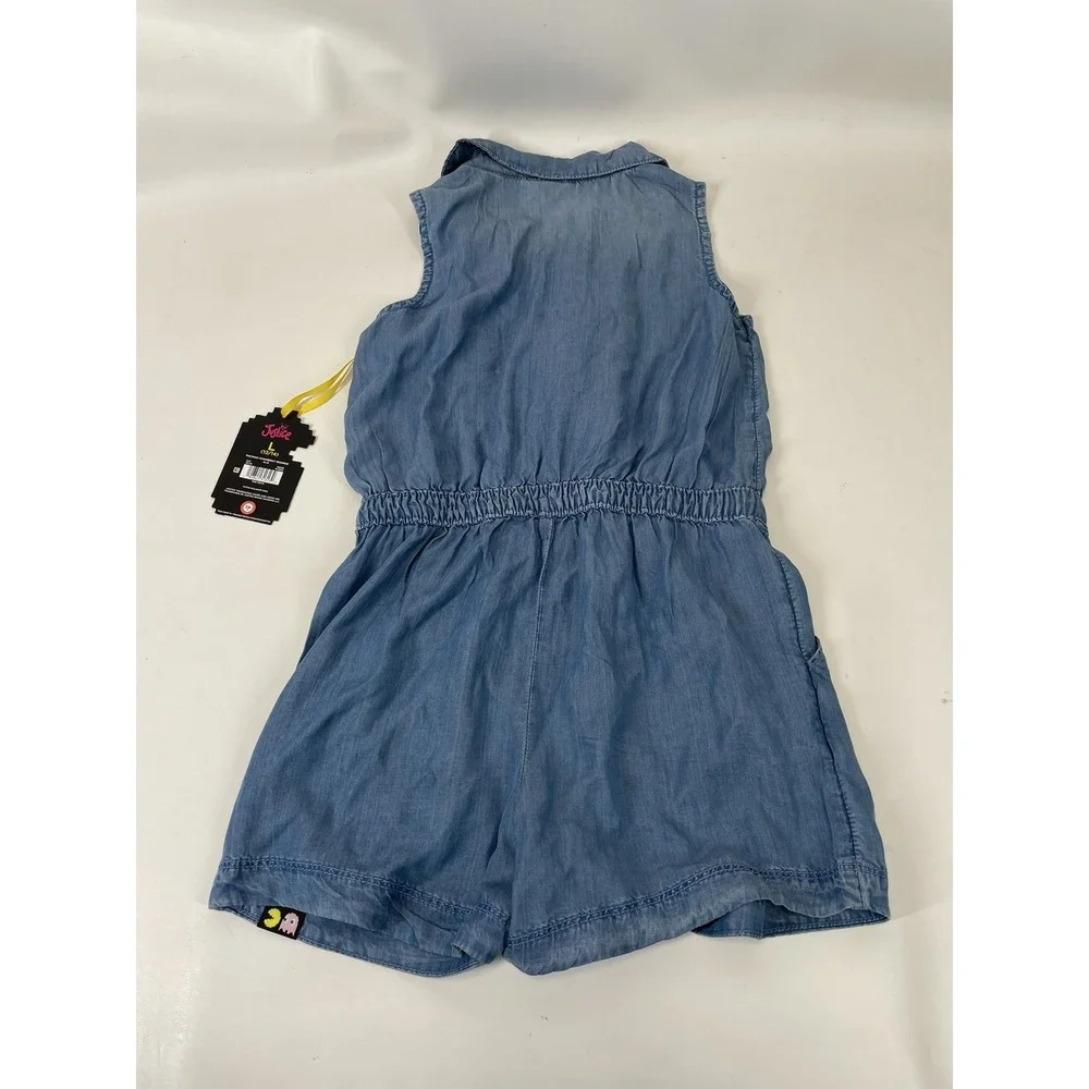 Justice Girls Pacman‎ Chambray Romper Size L Blue